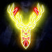 Origami Deer Head Cabin Hunting Ultra-Bright LED Sign with Remote (Neon-Style, LED Technology) - Way Up Gifts