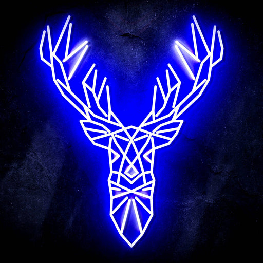 Origami Deer Head Cabin Hunting Ultra-Bright LED Sign with Remote (Neon-Style, LED Technology) - Way Up Gifts