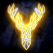 Origami Deer Head Cabin Hunting Ultra-Bright LED Sign with Remote (Neon-Style, LED Technology) - Way Up Gifts