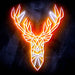 Origami Deer Head Cabin Hunting Ultra-Bright LED Sign with Remote (Neon-Style, LED Technology) - Way Up Gifts