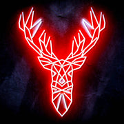 Origami Deer Head Cabin Hunting Ultra-Bright LED Sign with Remote (Neon-Style, LED Technology) - LED Gift Works