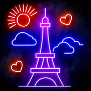 Paris France The Eiffel Tower Ultra-Bright LED Sign with Remote (Neon-Style, LED Technology) - LED Gift Works