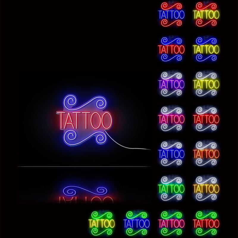 Tattoo Ultra-Bright LED Sign with Remote (Neon-Style, LED Technology) - LED Gift Works