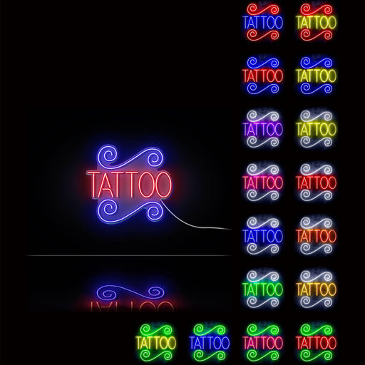 Tattoo Ultra-Bright LED Sign with Remote (Neon-Style, LED Technology) - LED Gift Works