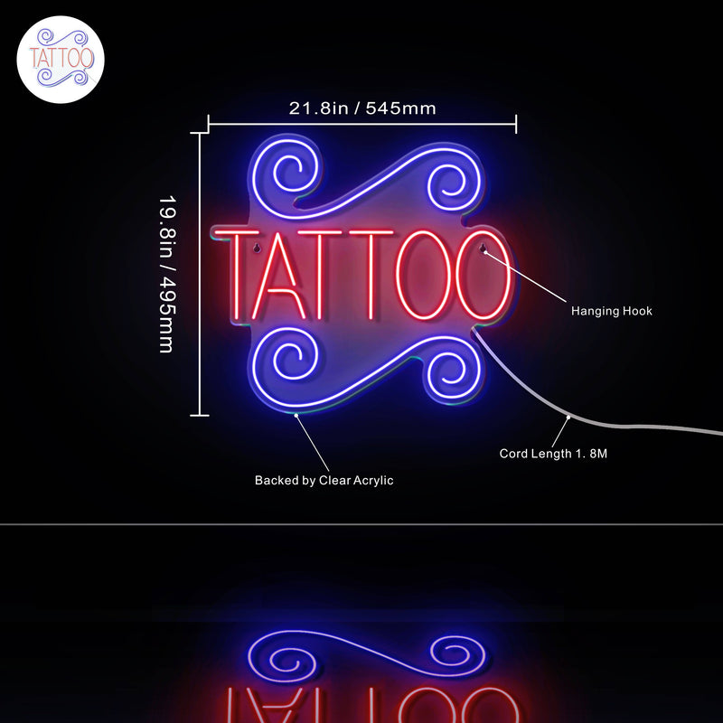 Tattoo Ultra-Bright LED Sign with Remote (Neon-Style, LED Technology) - LED Gift Works