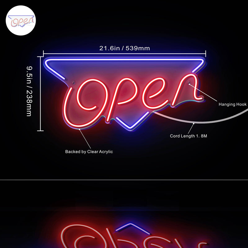 Open Ultra-Bright LED Sign with Remote (Neon-Style, LED Technology) - LED Gift Works