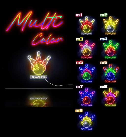Bowling Ultra-Bright LED Sign with Remote (Neon-Style, LED Technology) - LED Gift Works