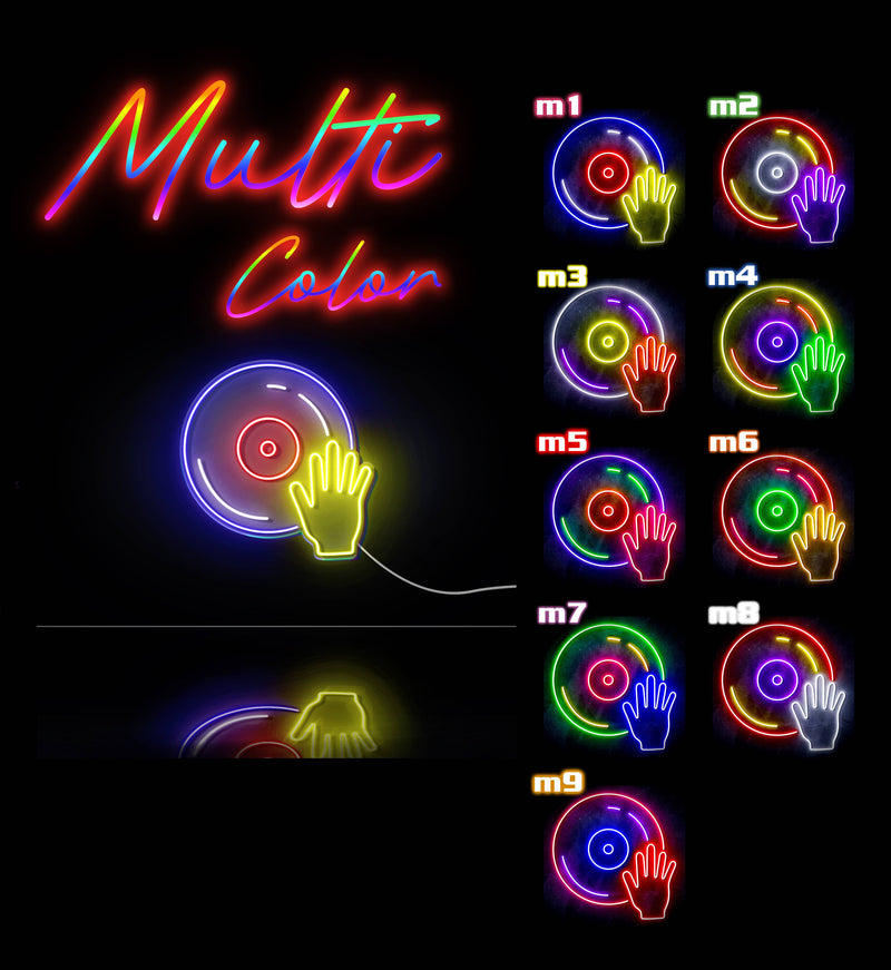 DJ Disc Jockey Turntable Ultra-Bright LED Sign with Remote (Neon-Style, LED Technology) - LED Gift Works