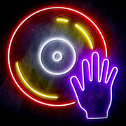 DJ Disc Jockey Turntable Ultra-Bright LED Sign with Remote (Neon-Style, LED Technology) - LED Gift Works