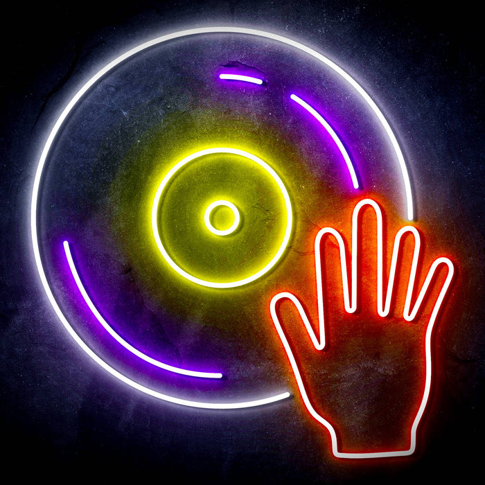 DJ Disc Jockey Turntable Ultra-Bright LED Sign with Remote (Neon-Style, LED Technology) - Way Up Gifts