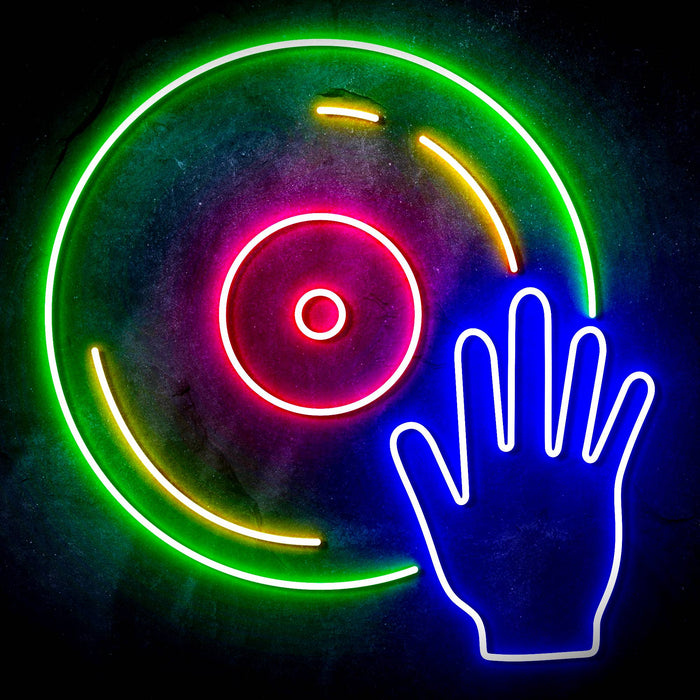 DJ Disc Jockey Turntable Ultra-Bright LED Sign with Remote (Neon-Style, LED Technology) - Way Up Gifts