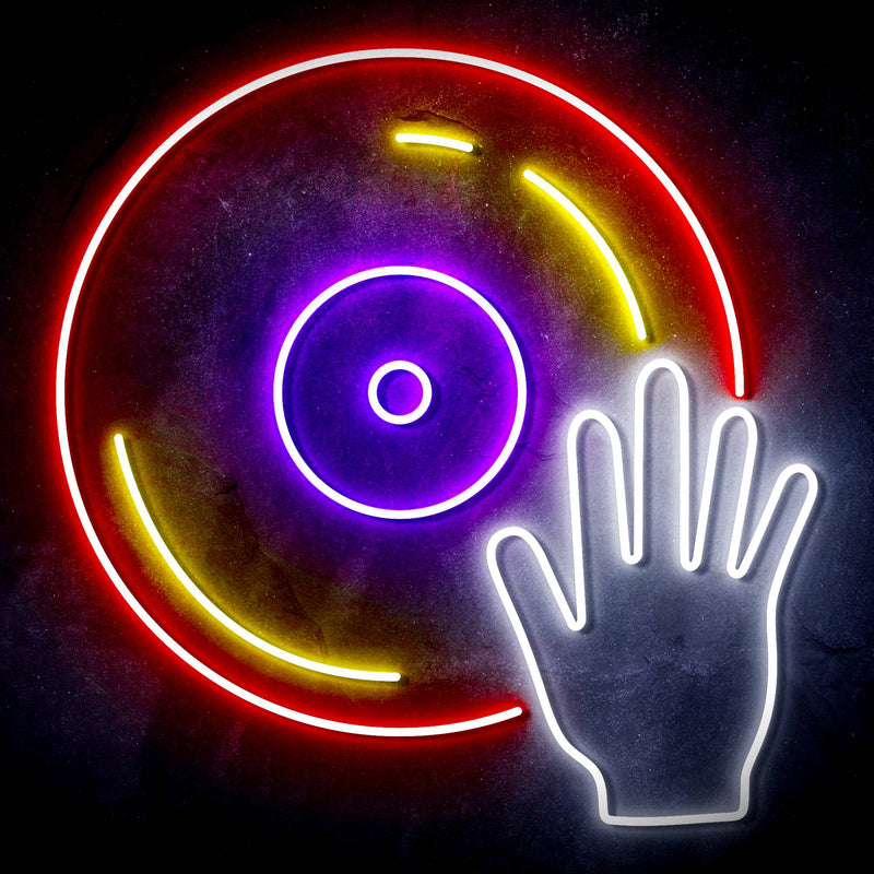 DJ Disc Jockey Turntable Ultra-Bright LED Sign with Remote (Neon-Style, LED Technology) - LED Gift Works