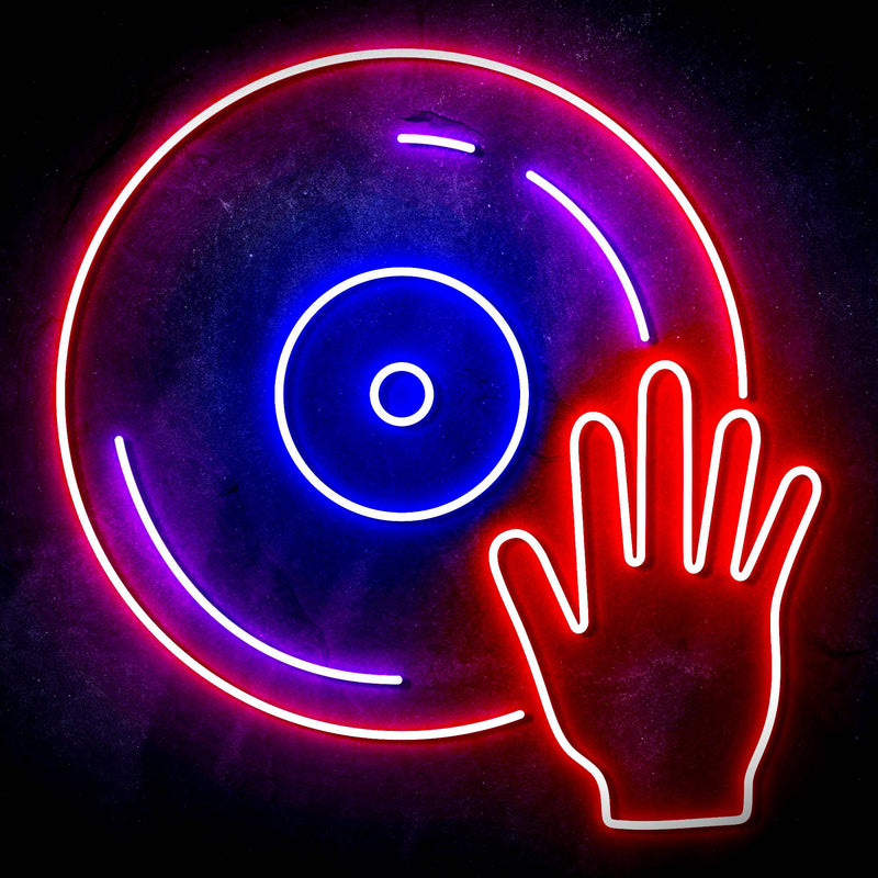 DJ Disc Jockey Turntable Ultra-Bright LED Sign with Remote (Neon-Style, LED Technology) - LED Gift Works