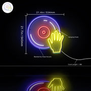 DJ Disc Jockey Turntable Ultra-Bright LED Sign with Remote (Neon-Style, LED Technology) - LED Gift Works