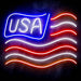 USA Flag Ultra-Bright LED Sign with Remote (Neon-Style, LED Technology) - Way Up Gifts