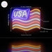 USA Flag Ultra-Bright LED Sign with Remote (Neon-Style, LED Technology) - Way Up Gifts
