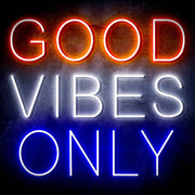 Good Vibes Only Ultra-Bright LED Sign with Remote (Neon-Style, LED Technology) - LED Gift Works