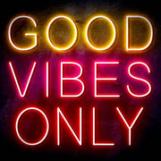 Good Vibes Only Ultra-Bright LED Sign with Remote (Neon-Style, LED Technology) - LED Gift Works