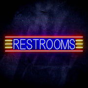 Restrooms Ultra-Bright LED Sign with Remote (Neon-Style, LED Technology) - LED Gift Works