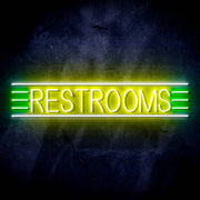 Restrooms Ultra-Bright LED Sign with Remote (Neon-Style, LED Technology) - LED Gift Works