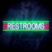 Restrooms Ultra-Bright LED Sign with Remote (Neon-Style, LED Technology) - LED Gift Works