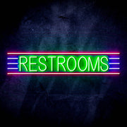 Restrooms Ultra-Bright LED Sign with Remote (Neon-Style, LED Technology) - LED Gift Works