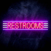 Restrooms Ultra-Bright LED Sign with Remote (Neon-Style, LED Technology) - LED Gift Works