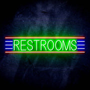 Restrooms Ultra-Bright LED Sign with Remote (Neon-Style, LED Technology) - LED Gift Works