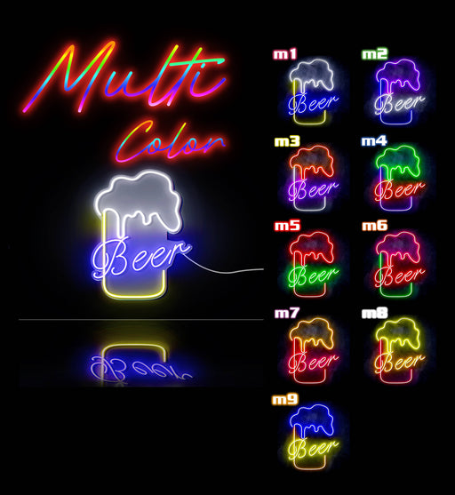 Beer Ultra-Bright LED Sign with Remote (Neon-Style, LED Technology) - LED Gift Works