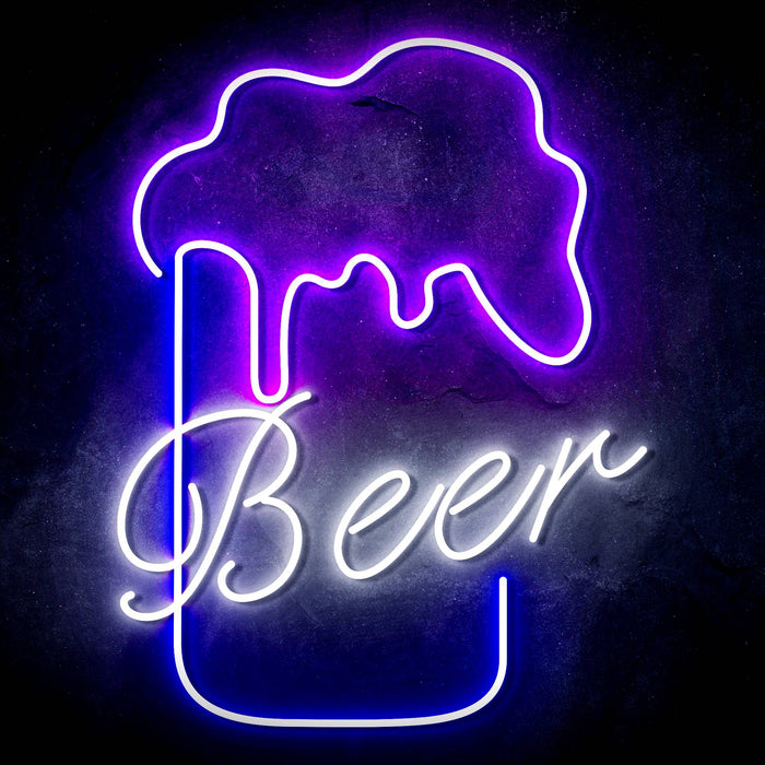 Beer Ultra-Bright LED Sign with Remote (Neon-Style, LED Technology) - Way Up Gifts