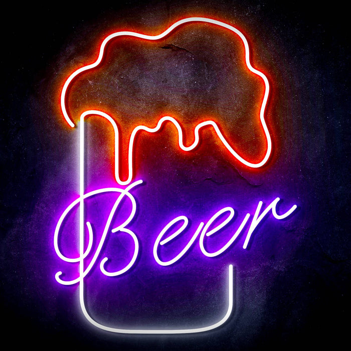 Beer Ultra-Bright LED Sign with Remote (Neon-Style, LED Technology) - Way Up Gifts