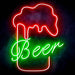 Beer Ultra-Bright LED Sign with Remote (Neon-Style, LED Technology) - Way Up Gifts
