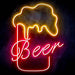 Beer Ultra-Bright LED Sign with Remote (Neon-Style, LED Technology) - Way Up Gifts