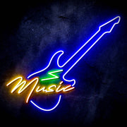 Electronic Guitar Music Shop Ultra-Bright LED Sign with Remote (Neon-Style, LED Technology) - LED Gift Works