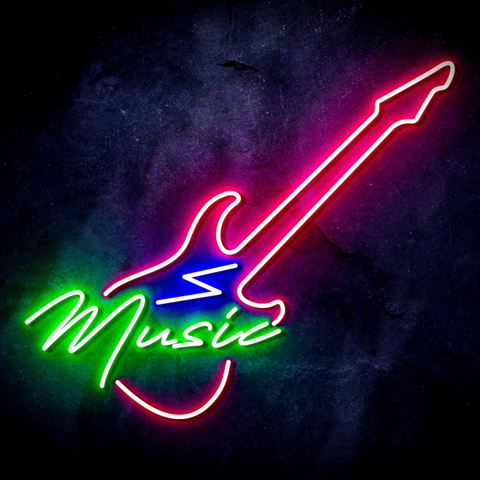 Electronic Guitar Music Shop Ultra-Bright LED Sign with Remote (Neon-Style, LED Technology) - Way Up Gifts