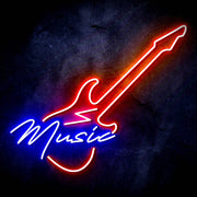 Electronic Guitar Music Shop Ultra-Bright LED Sign with Remote (Neon-Style, LED Technology) - LED Gift Works