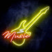 Electronic Guitar Music Shop Ultra-Bright LED Sign with Remote (Neon-Style, LED Technology) - Way Up Gifts
