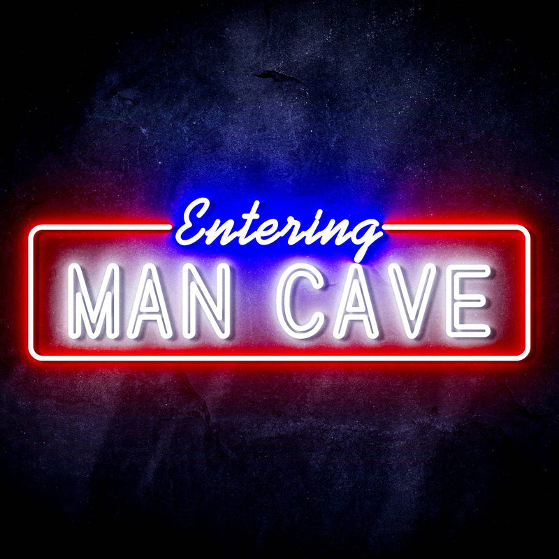 Entering Man Cave Ultra-Bright LED Sign with Remote (Neon-Style, LED Technology) - LED Gift Works
