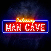 Entering Man Cave Ultra-Bright LED Sign with Remote (Neon-Style, LED Technology) - LED Gift Works