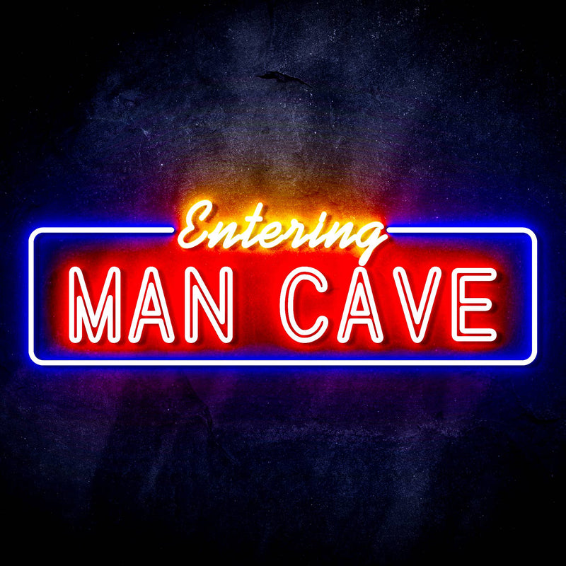 Entering Man Cave Ultra-Bright LED Sign with Remote (Neon-Style, LED Technology) - LED Gift Works