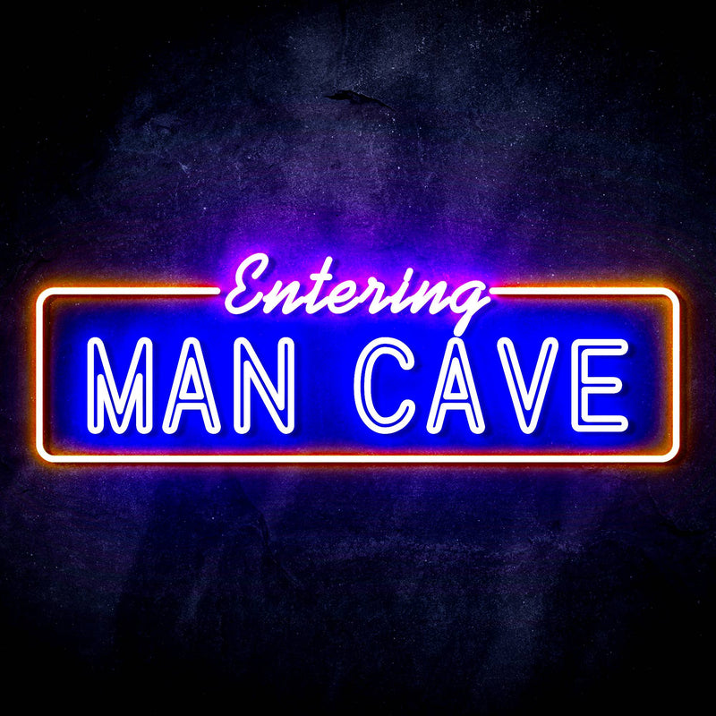 Entering Man Cave Ultra-Bright LED Sign with Remote (Neon-Style, LED Technology) - LED Gift Works