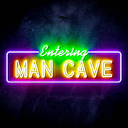 Entering Man Cave Ultra-Bright LED Sign with Remote (Neon-Style, LED Technology) - LED Gift Works