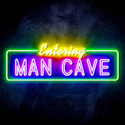 Entering Man Cave Ultra-Bright LED Sign with Remote (Neon-Style, LED Technology) - LED Gift Works
