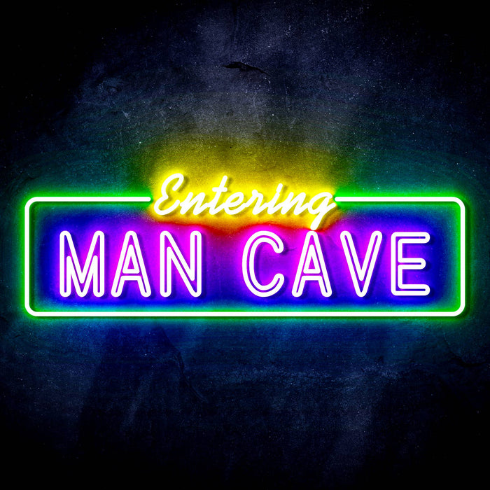 Entering Man Cave Ultra-Bright LED Sign with Remote (Neon-Style, LED Technology) - Way Up Gifts