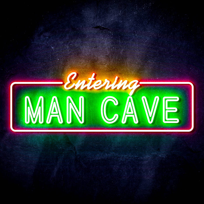 Entering Man Cave Ultra-Bright LED Sign with Remote (Neon-Style, LED Technology) - Way Up Gifts