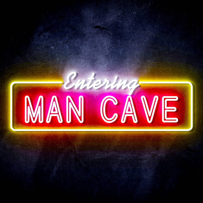 Entering Man Cave Ultra-Bright LED Sign with Remote (Neon-Style, LED Technology) - Way Up Gifts