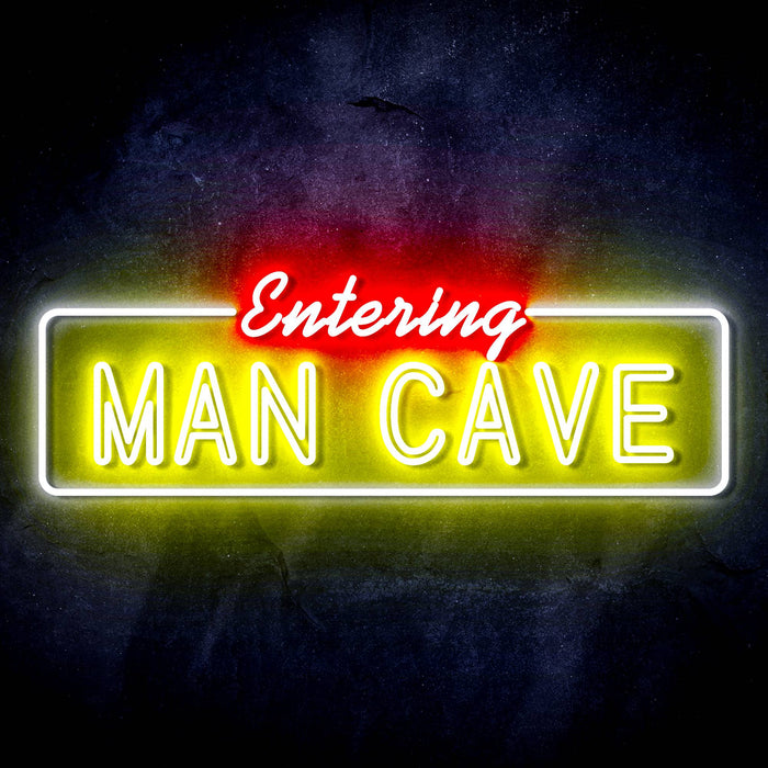 Entering Man Cave Ultra-Bright LED Sign with Remote (Neon-Style, LED Technology) - Way Up Gifts