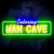 Entering Man Cave Ultra-Bright LED Sign with Remote (Neon-Style, LED Technology) - LED Gift Works