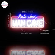 Entering Man Cave Ultra-Bright LED Sign with Remote (Neon-Style, LED Technology) - LED Gift Works