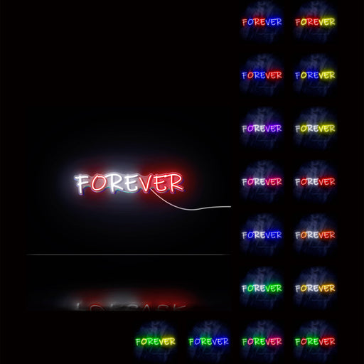 Forever (Over) Ultra-Bright LED Sign with Remote (Neon-Style, LED Technology) - LED Gift Works